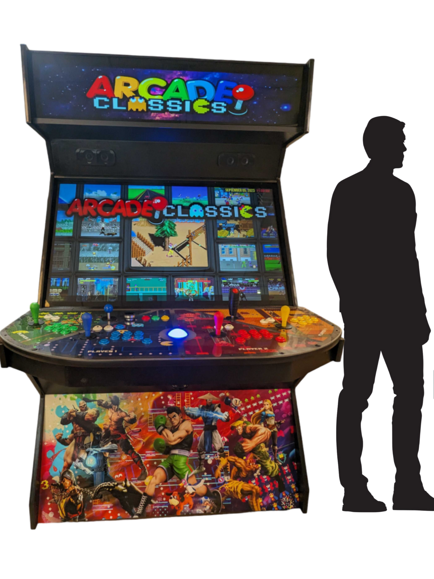 Classic Design MegaCade w/Active Marquee (up to 74,000+ Games!)